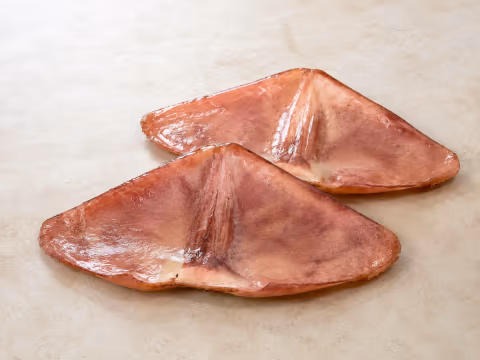 Aleta precocida de calamar gigante