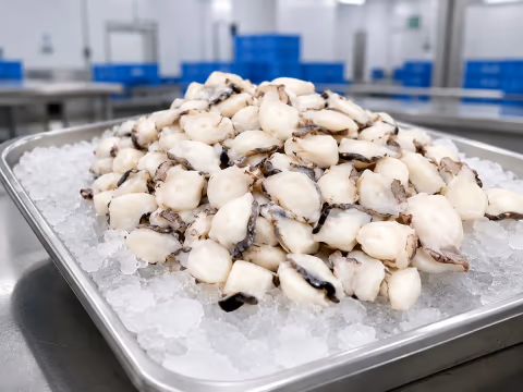 Rodajas de tentáculo de calamar gigante